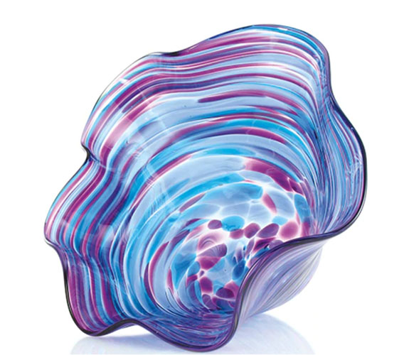 Violet Twist Bowl by Glass Eye Studio